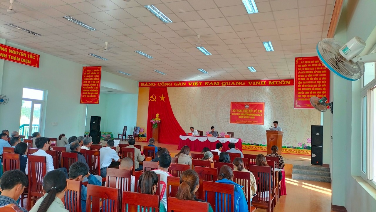 Hội nghị tiếp xúc cử tri sau kỳ họp thứ Bảy, HĐND huyện khóa X, Nhiệm kỳ 2021-2026 tại xã Băng A Drênh
